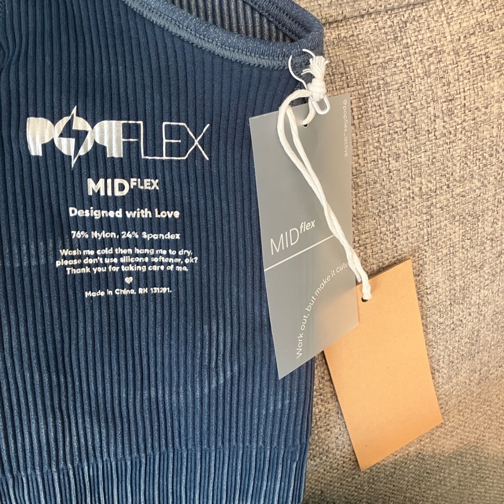 Blue Ribbed Activewear Set - Picture 2 of 3